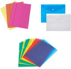 Acvila mappa készlet, 3 karton mappa 720 g/m2 laminált + 2 mappa PP borítéktípusú gombos zárással + 10 mappa PP színes 90 kis nyílás L (MXOG1)