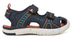 Leaf Fiú szandál, LLJUN101R, Levélminta, Textil, 24 EU, Sötétkék (0000305304919_24)