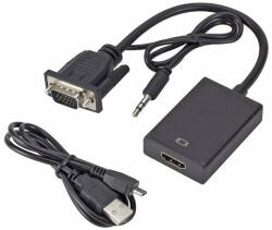 PremiumCord VGA to HDMI +audio átalakító konverter (KHCON-49) (KHCON-49)