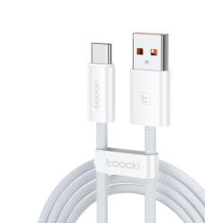 Toocki USB A - USB C 66W 6A kábel 1m fehér (TXCAC-YG02) (TXCAC-YG02)