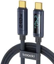 Toocki USB-C 5A 240W PD kábel digitális kijelzővel 2m (20100031) (20100031)