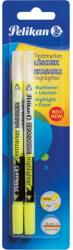 Pelikan 2-es készlet, Highlighter Pelikan, 2 az 1-ben (szövegjelölő javítható + carioca korrektorok szövegjelölőhöz), felső m, buborékfólia, fluoreszkáló sárga marker (931428)