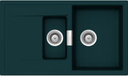 SCHOCK Schock Mono D-150 konyhai mosogatótálca Cristadur Green Line Ivy 860 x 510 mm, gránit kompozit, megfordítható, hagyományos beépítés, intenzív sötétzöld (MOND150IVY)