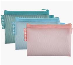 Exacompta Pastel cipzáras mappa készlet, A4, EVA műanyag 0, 3 mm, 3 db, korall, kék, zöld