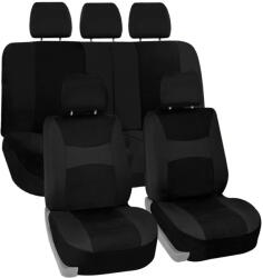  9 részes 2HELYEN osztható univerzális üléshuzat szett - Légzsákos - fekete-fekete AD008BK (01273)