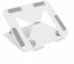 Media-Tech Állítható ergonomikus állvány 10-17 hüvelykes laptopokhoz és táblagépekhez fehér (MT2661W)