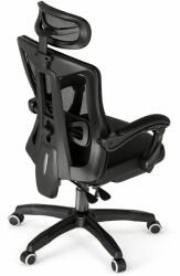 RoHS Ergonomikus irodai/gamer szék, fekete, hálós háttámla, 2D fejtámla, deréktámasz, szinkronmechanika, 120 kg, ROHS