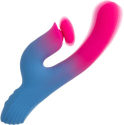 CalExotics Elation Dual Stimulator Thrusting Vibrator Blue