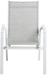 Kettler BASIC PLUS alumínium rakásolható kerti szék - fehér / világosszürke