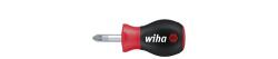 Wiha SoftFinish csavarhúzó Pozidriv rövid kerek pengével, Stubby PZ1 x 25mm (26971) (26971)