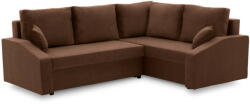 GreenSite Grande Plus sarokkanapé, jobboldali, szövet anyag, barna