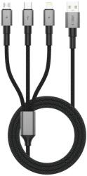 Tech-Protect Cablu de date TECH-PROTECT UltraBoost DNA, USB-C la Lightning / USB-C / MicroUSB, 3.5A, 480 Mbps, 1.2m, Gri (5906302330294)