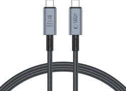 Tech-Protect Cablu de date TECH-PROTECT UltraBoost Max, 2x USB Type-C, 5A, 8K, 40Gbps, PD240W, 1m, Gri (5906302308989)