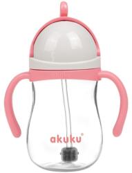 Akuku Akuku, cana cu pai cu greutate, A0676, 280 ml, roz Set pentru masa bebelusi