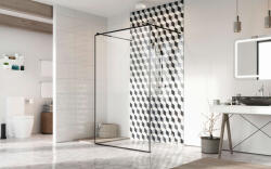 Radaway Modo X Black I Frame Walk-in fekete zuhanyfal 120 átlátszó