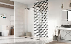Radaway Modo New Black I Frame Walk-in fekete zuhanyfal 130 átlátszó
