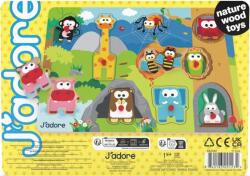  Puzzle din lemn pentru copii J′adore din 10 piese - Animale (JD842040) Puzzle