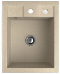 NERO Gránit Mosogató NERO Parma + Szifon Készlet Bézs