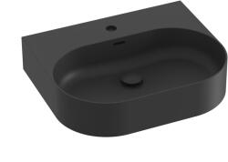 RAVAK Ceramic O Slim Wall 55x45 cm fali mosdó, matt fekete XJX0D155003 (XJX0D155003)