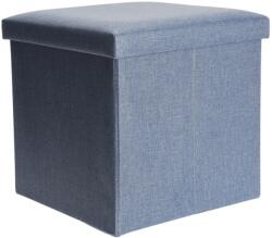 HomeandMode Tárolórekeszes Ülőke, 38 x 38 x 38 cm - Kék