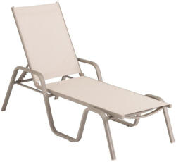 Kettler BASIC PLUS alumínium napozóágy - taupe / bézs