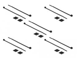 Delock Kábelkötegelő talp 20 x 20 mm, kábelkötegelővel, melynek hossza 200 mm x szélessége 2, 5 mm fe