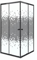 Kerra Pixel SQ 80 fekete szögletes zuhanykabin tálca nélkül (PIXEL-SQ-80-BL-SOLO) - homelux
