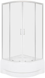 Kerra Aruba 80 GL króm íves zuhanykabin mélytálcával (ARUBA-80-GL-CHR-MAL) - homelux