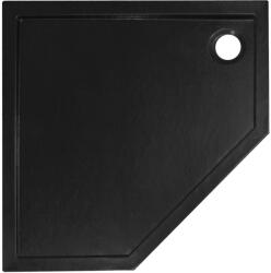 Kerra Prato 90 szögletes fekete akril zuhanytálca alacsony kialakítású (PRATO-BL-SLIM-90) - geminiduo