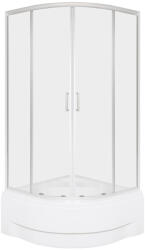 Kerra Aruba 80 GL króm íves zuhanykabin mélytálcával (ARUBA-80-GL-CHR-MAL) - geminiduo