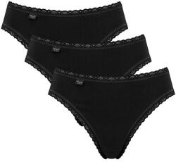 Sloggi 3pack chiloți clasici Cotton Lace Tai negru, 4XL