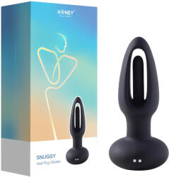 Honey Play Box Snuggy - vibrator anal cu limbă - negru