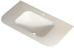 AREZZO design design SIERRA 80 cm-es beépíthető solid surface mosdó, fehér AR-141580W (AR-141580W)