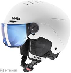 uvex Cască copii uvex Rocket junior visor, alb/negru mat (51-55 cm)