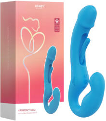 Honey Play Box Box Harmony Duo - vibrator cu limbă, cu ham, controlat prin aplicație (albastru) (710022364423)