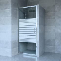 Welland SS-80 zuhanyajtó - 80 cm - króm profil / dekorbetét