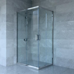 Welland RE-810 zuhanykabin elhúzható ajtóval - 80 x 100 cm - króm profil