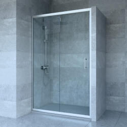 Welland SD-120 elhúzható zuhanyajtó - 120 cm - matt króm profil