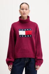 Tommy Hilfiger gyapjúkeverék pulóver - burgundia XL