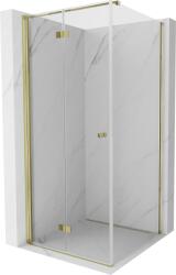 Mexen Mist-F T, 1 szárnyú, összecsukható zuhanykabin bal oldali 120 x 120 cm, átlátszó üveg, arany fényes profil, 8A6T-120-120-50-00-L (8A6T-120-120-50-00-L)