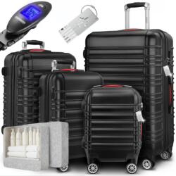 Monzana Set de valize rigide AERO, 4 piese, ABS, negru Valiza