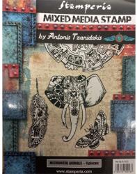 STAMPERIA Pecsételő készlet gumi 15x20cm, vegyes steampunk elefánt (WTKAT03)