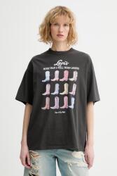 Levi's pamut póló GRAPHIC STACK - szürke S