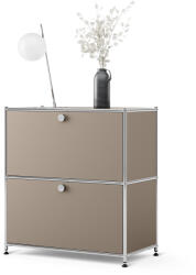 Tchibo - Fém komód, 2 ajtóval, taupe