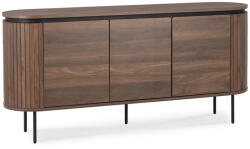  BECK ovális/ívelt háromajtós komód, 160 cm, dió (ME-ME-BECK-O-KOM160)