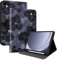  ART Husă tip carte pentru Samsung Galaxy Tab A9 / Galaxy Tab A11 INK BLUE FLOWERS