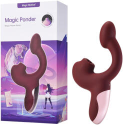 Magic Motion Magic Ponder - 2in1 csiklókaros vibrátor (bordó) - shop