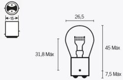 TECNIUM P21 izzók 6V 21/5W - 10 db TECNIUM Elektronika Világítások Izzók 6V-os izzók