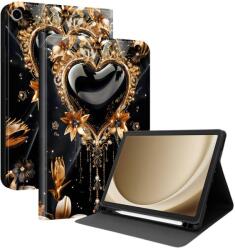  ART Husă tip carte pentru Samsung Galaxy Tab A9+ / Galaxy Tab A11+ BLACK HEART