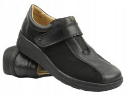 Helios Női félcipő fémes sötétkék színben Helios Komfort 428 fekete (428.012)